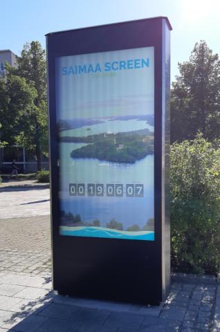 A public information display screen.