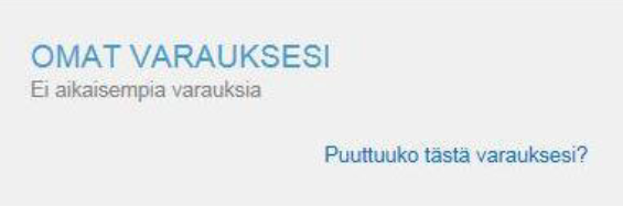 Omat varaukseni -ohjekuva