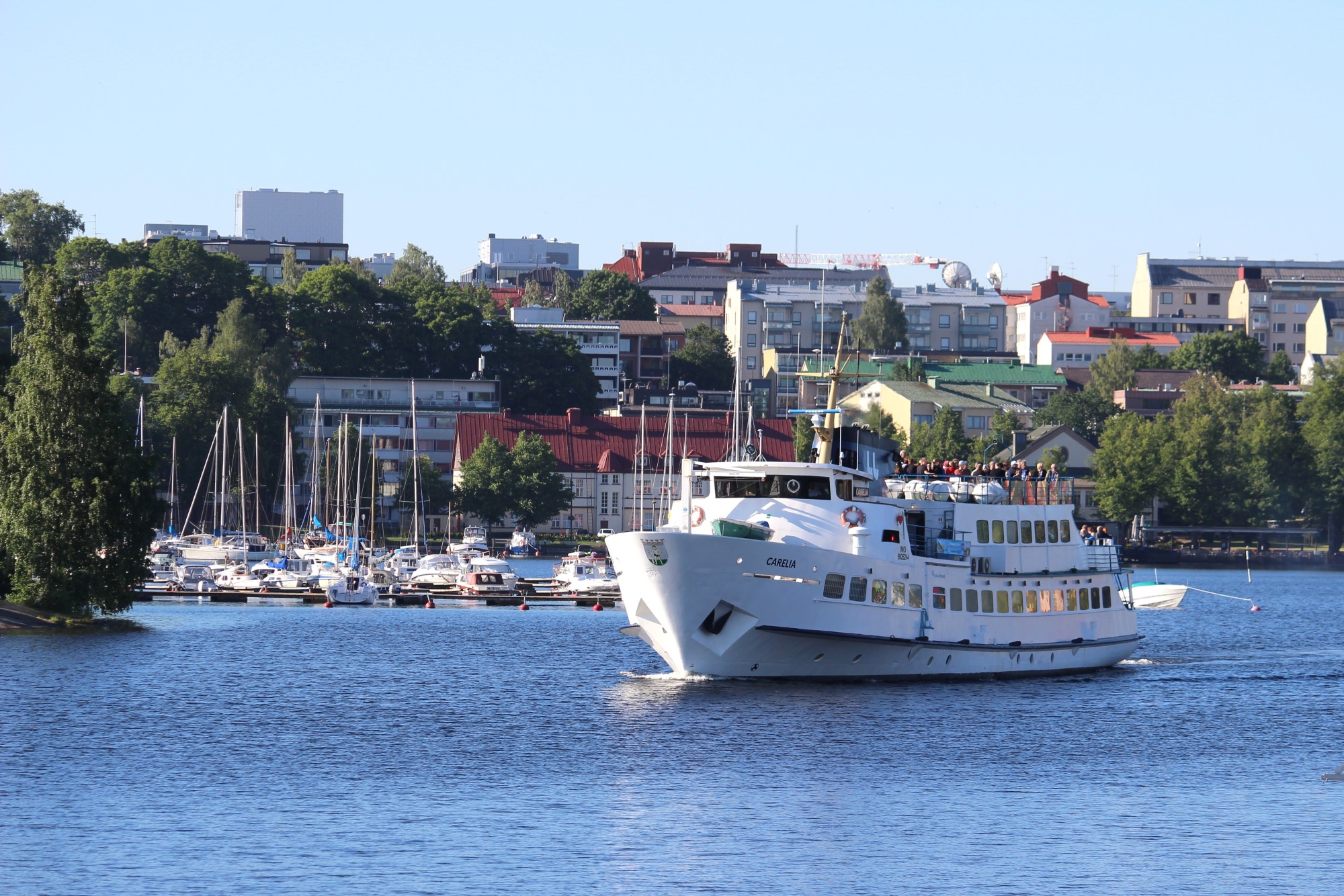 MS Carelia Lappeenrannan edustalla.